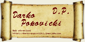 Darko Popovicki vizit kartica